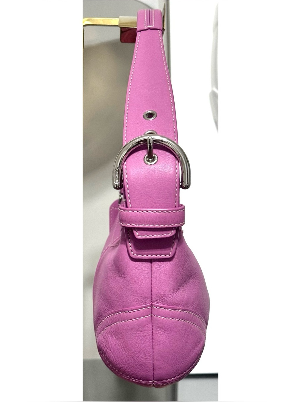 Vintage COACH Soho 9541 Fuchsia Pink Leather Hobo Bag… - Gem